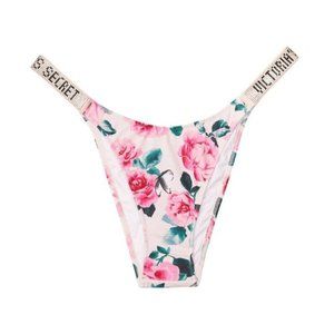 VS Shine Strap Brazilian Swim Bottom Rose Print